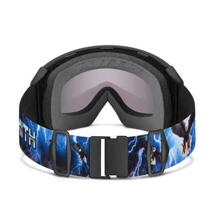 4D MAG XL Low Bridge Fit, Chalk | ChromaPop Sun Black Gold Mirror
