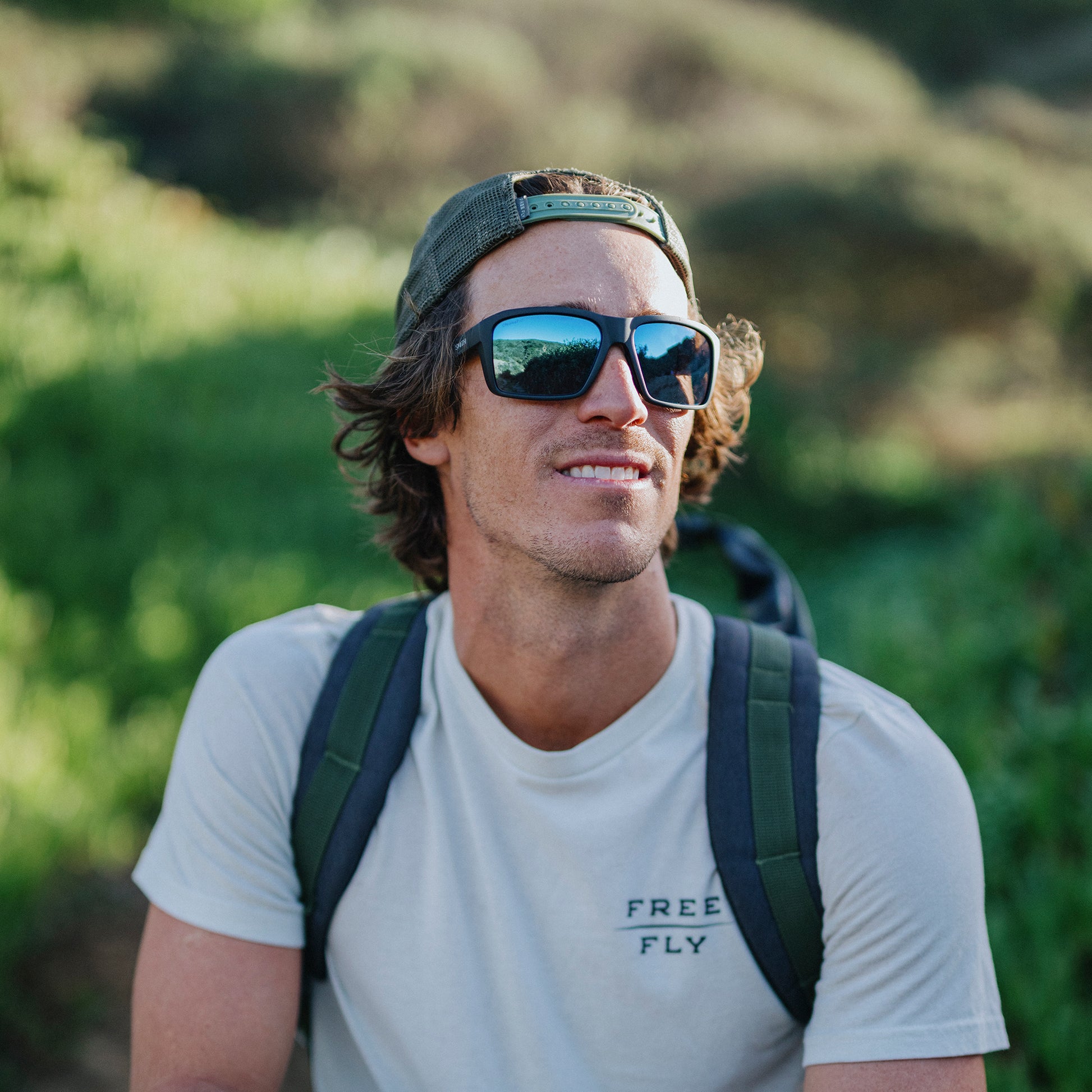 Backcast, Sunglasses + Matte Black | ChromaPop Glass Polarized Blue Mirror