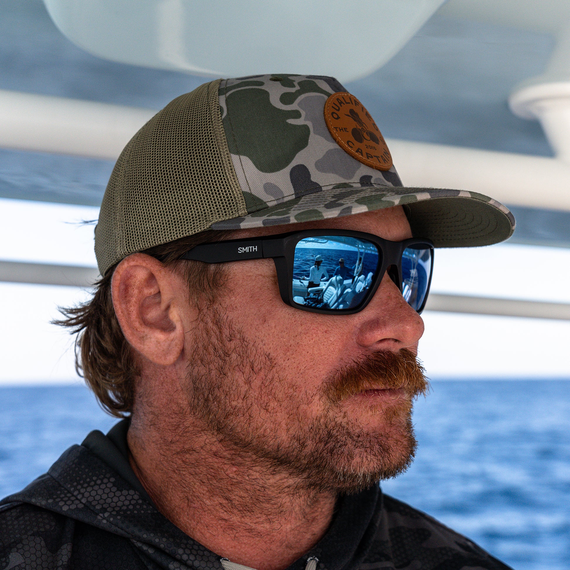 Backcast, Sunglasses + Matte Black | ChromaPop Glass Polarized Blue Mirror