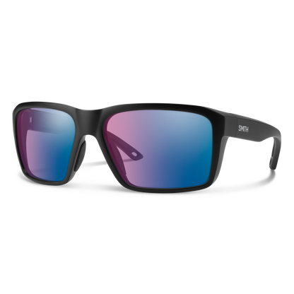 Backcast, Sunglasses + Matte Black | ChromaPop Glass Polarized Blue Mirror