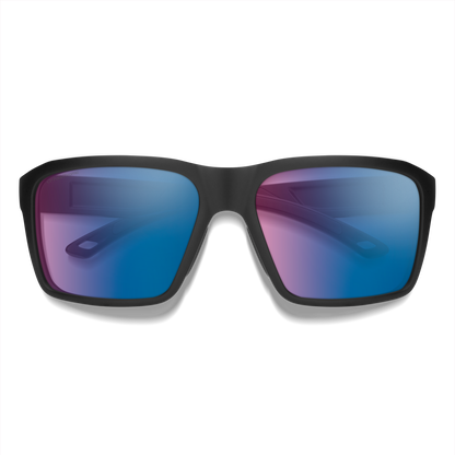 Backcast, Sunglasses + Matte Black | ChromaPop Glass Polarized Blue Mirror
