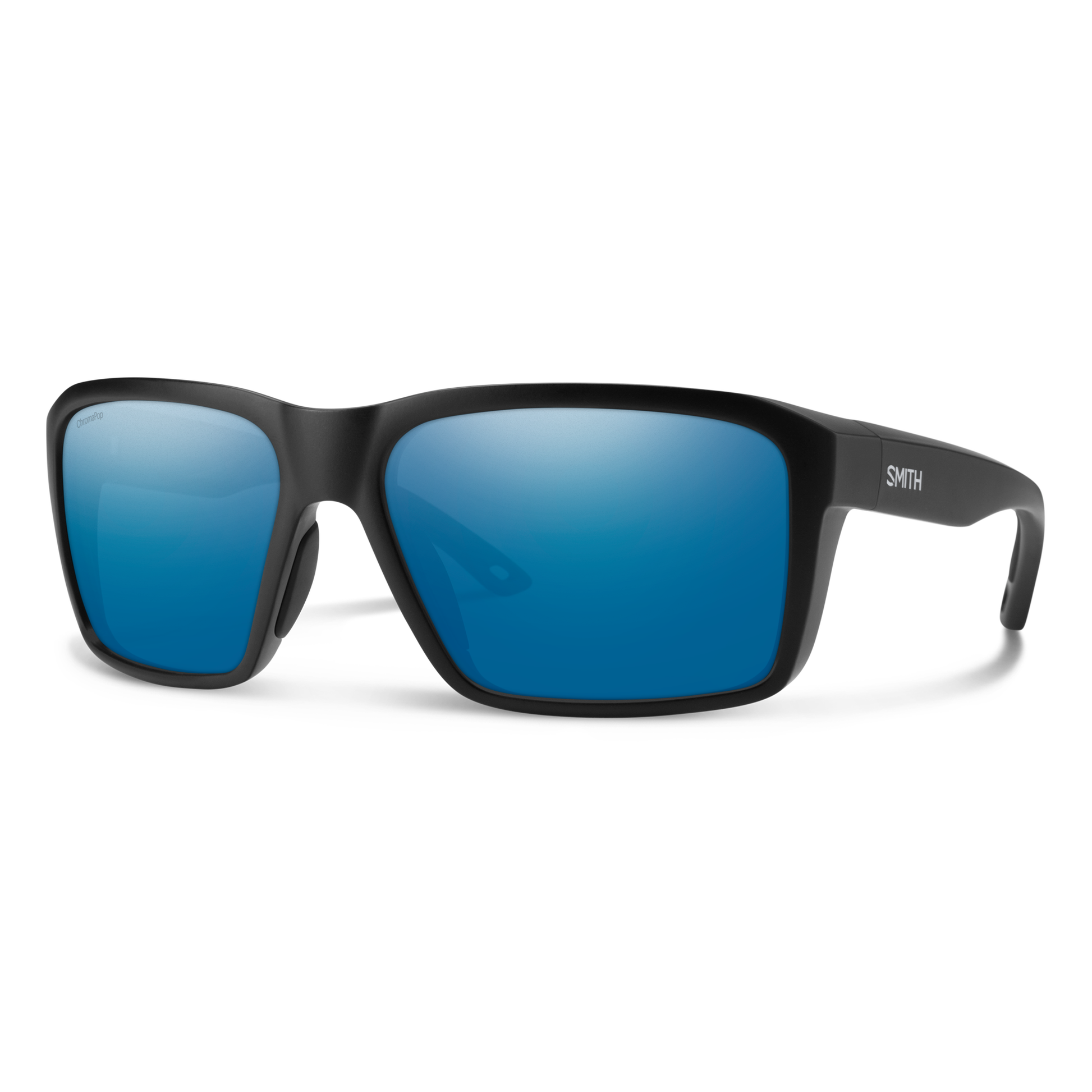 Backcast, Sunglasses + Matte Black | ChromaPop Glass Polarized Blue Mirror