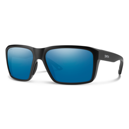 Backcast, Sunglasses + Matte Black | ChromaPop Glass Polarized Blue Mirror
