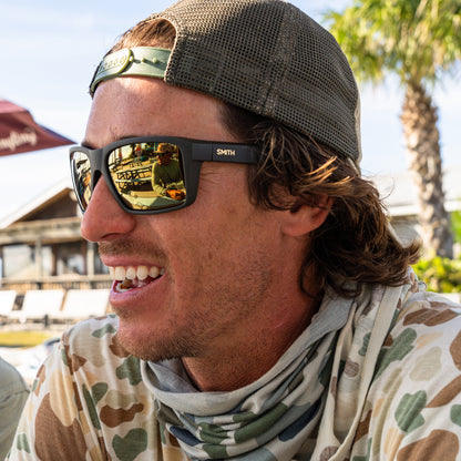 Backcast, Sunglasses + Matte Black | ChromaPop Glass Polarized Blue Mirror