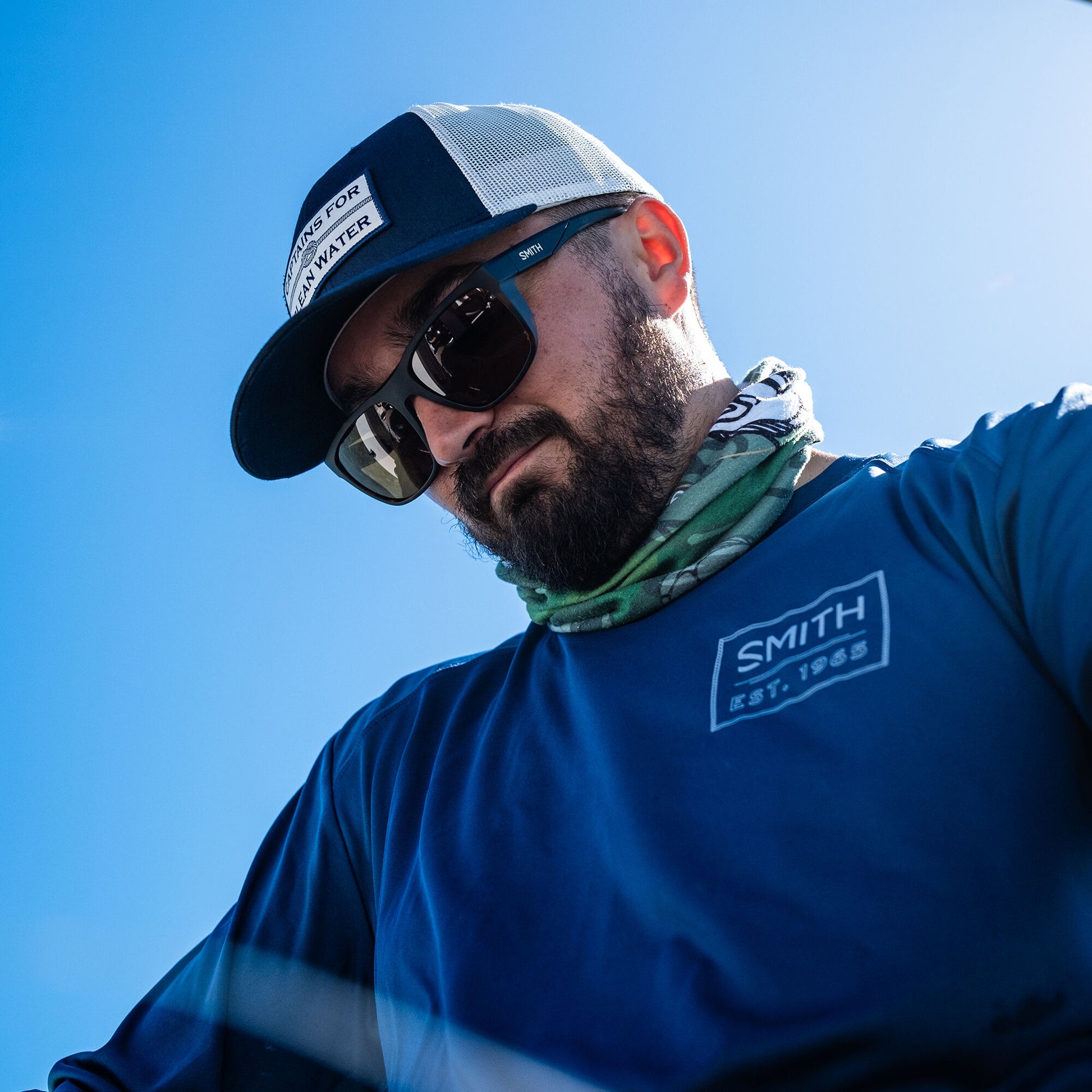Barra - Past Season, Matte Black | ChromaPop Glass Polarized Blue Mirror
