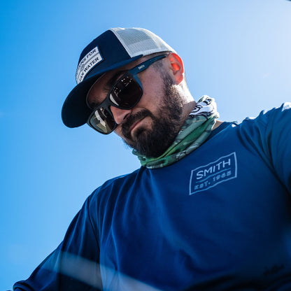Barra - Past Season, Matte Black | ChromaPop Glass Polarized Blue Mirror