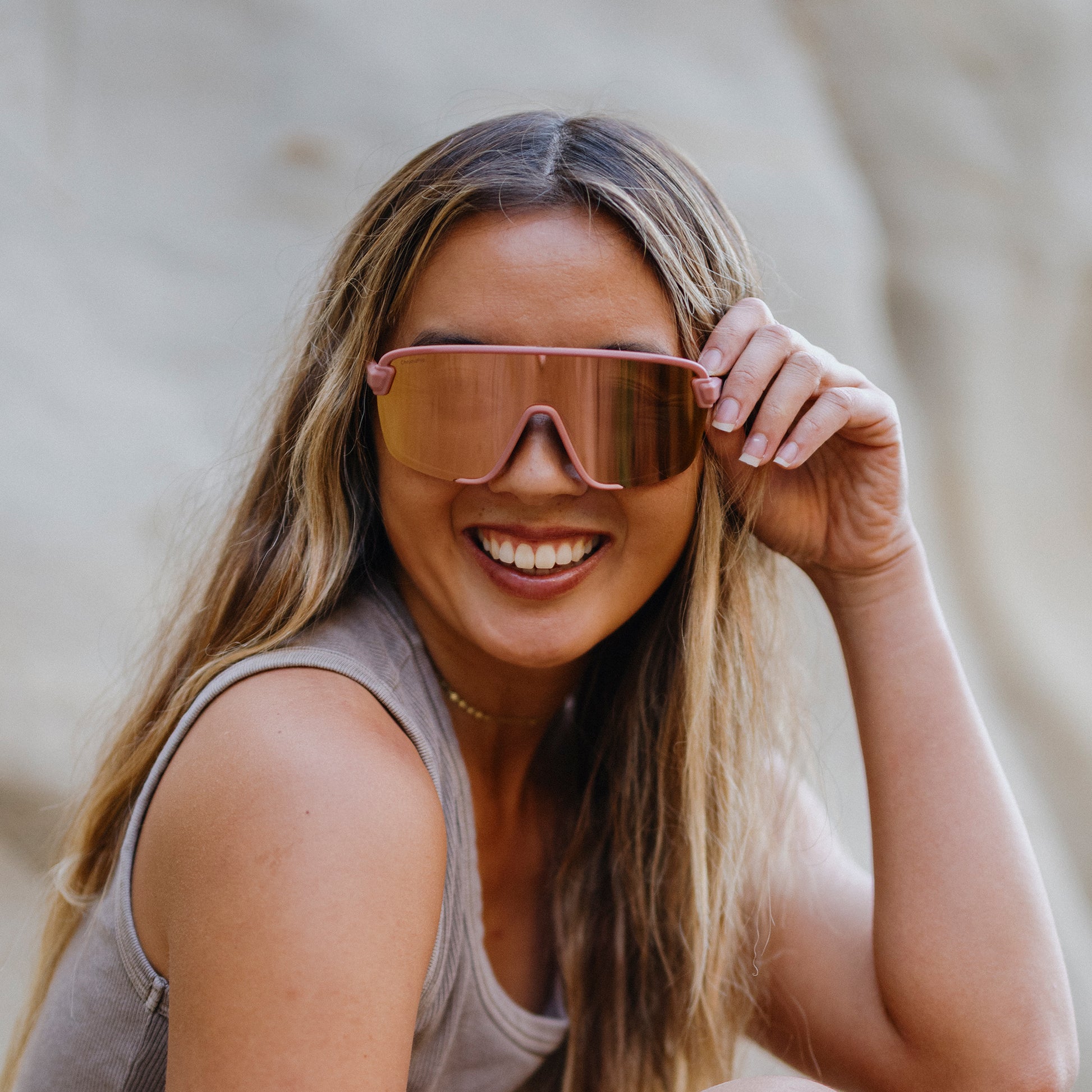 Bobcat, Matte Chalk Rose | ChromaPop Rose Gold Mirror