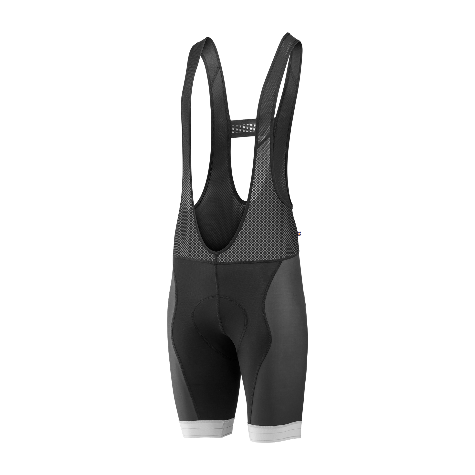 Men's Cycling Bib, Black / Cement Stripe + M
