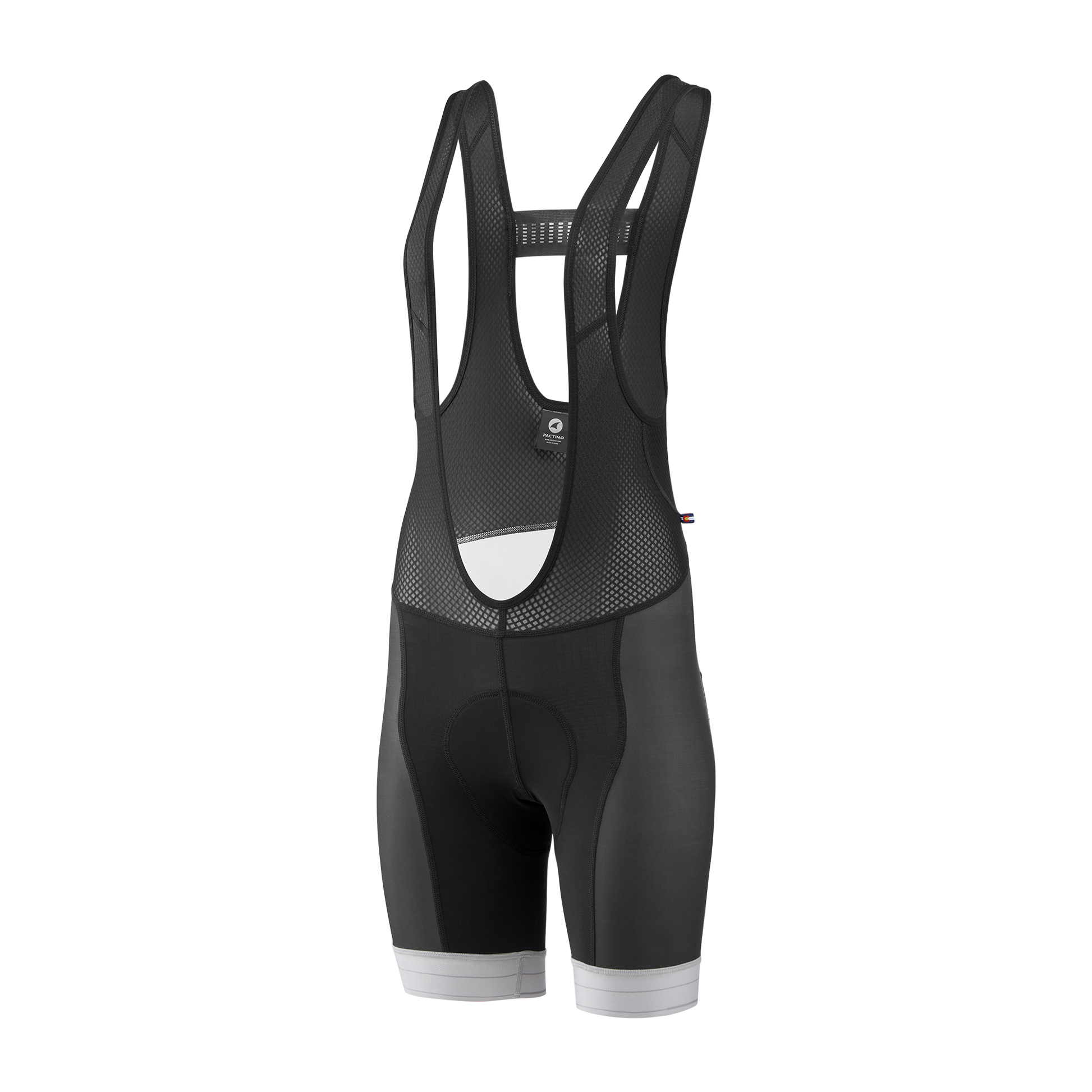 Women's Cycling Bib, Black / Cement Stripe + S