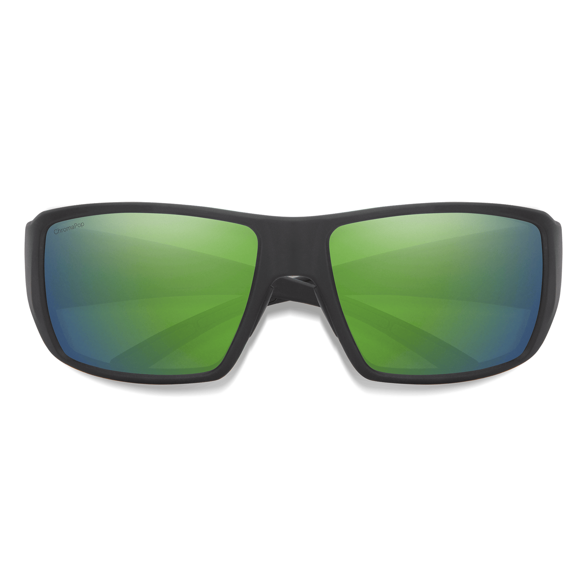 Guide's Choice, Sunglasses + Matte Black  | ChromaPop Glass Polarized Green Mirror