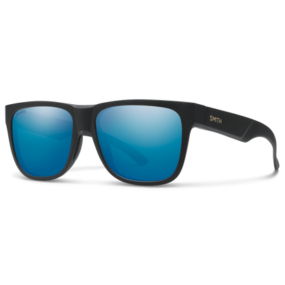 Lowdown 2, Sunglasses + Matte Black | ChromaPop Glass Polarized Blue Mirror