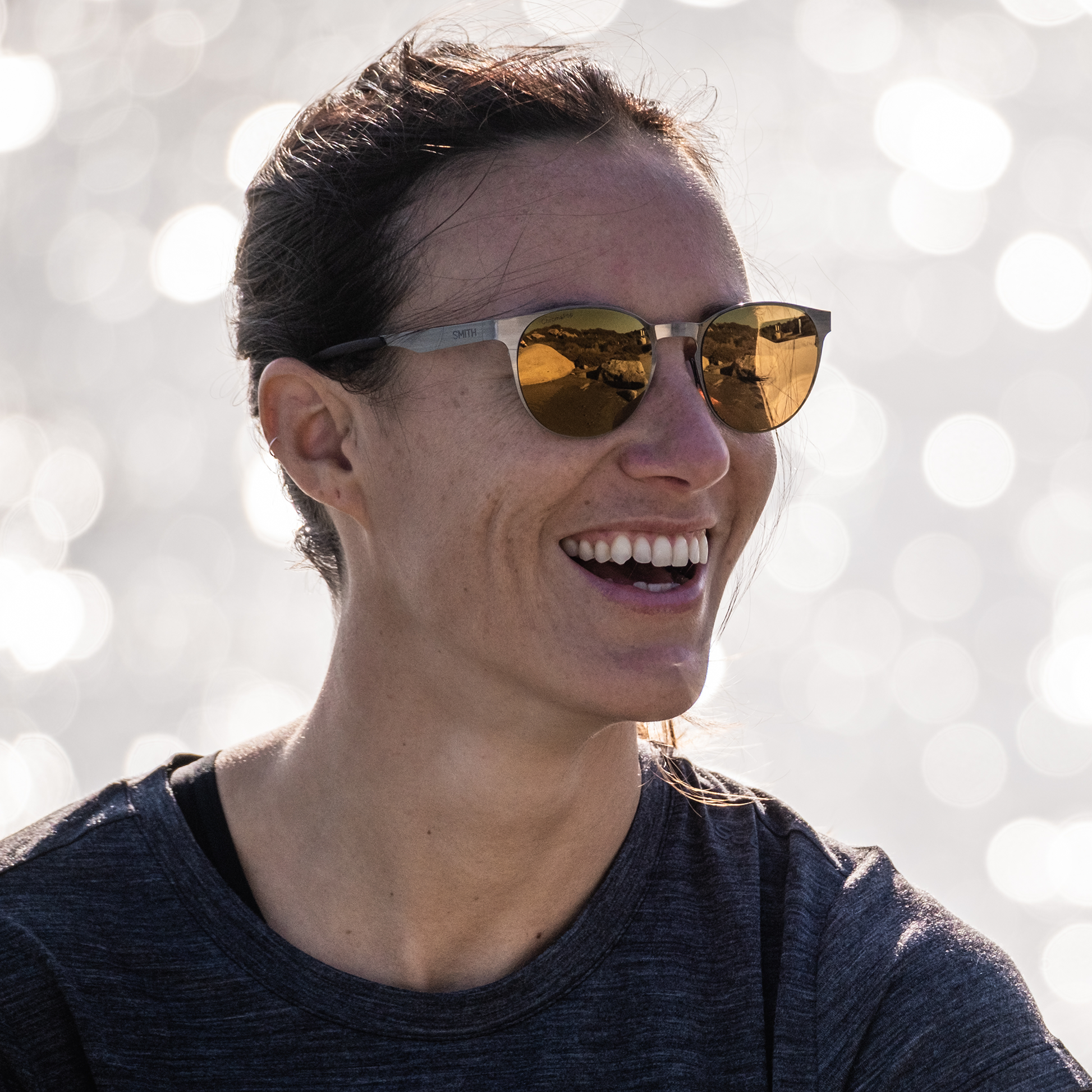 Eastbank Metal - Past Season, Brushed Gunmetal | ChromaPop Polarized Bronze Mirror