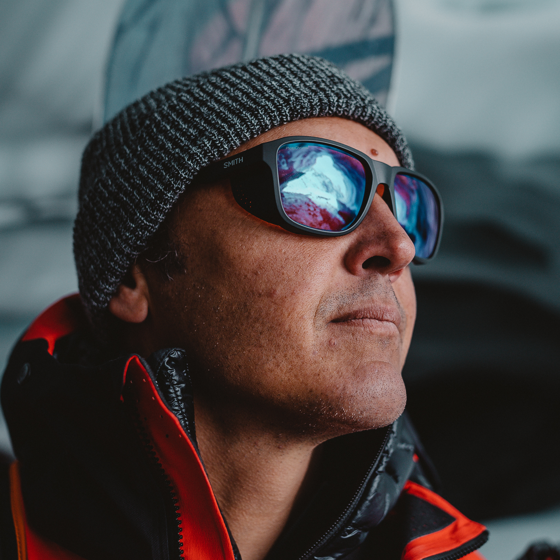 Embark, Sunglasses + Matte Black | ChromaPop Glacier Photochromic Copper Blue Mirror