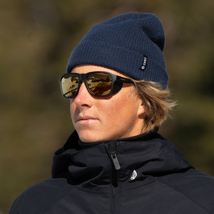 Embark, Sunglasses + Matte Black | ChromaPop Glacier Photochromic Copper Blue Mirror