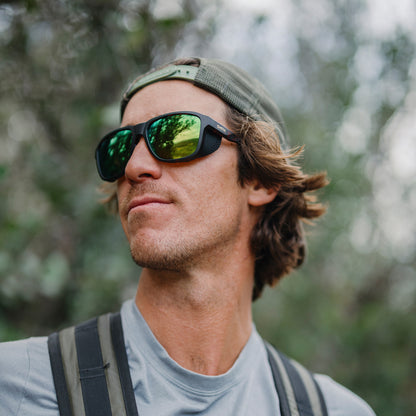 Embark RX, Prescription + Matte Tortoise + ChromaPop Polarized Blue Mirror