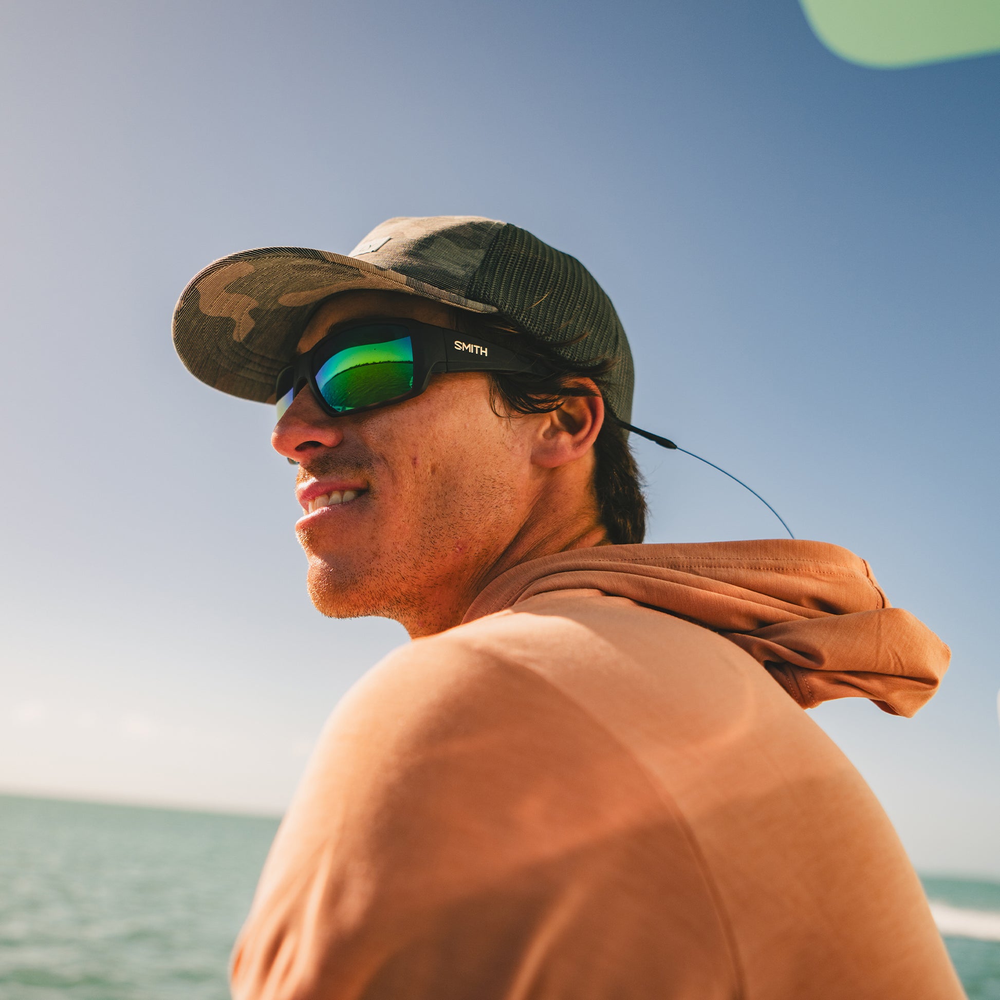 Guide's Choice, Sunglasses + Matte Black  | ChromaPop Glass Polarized Green Mirror