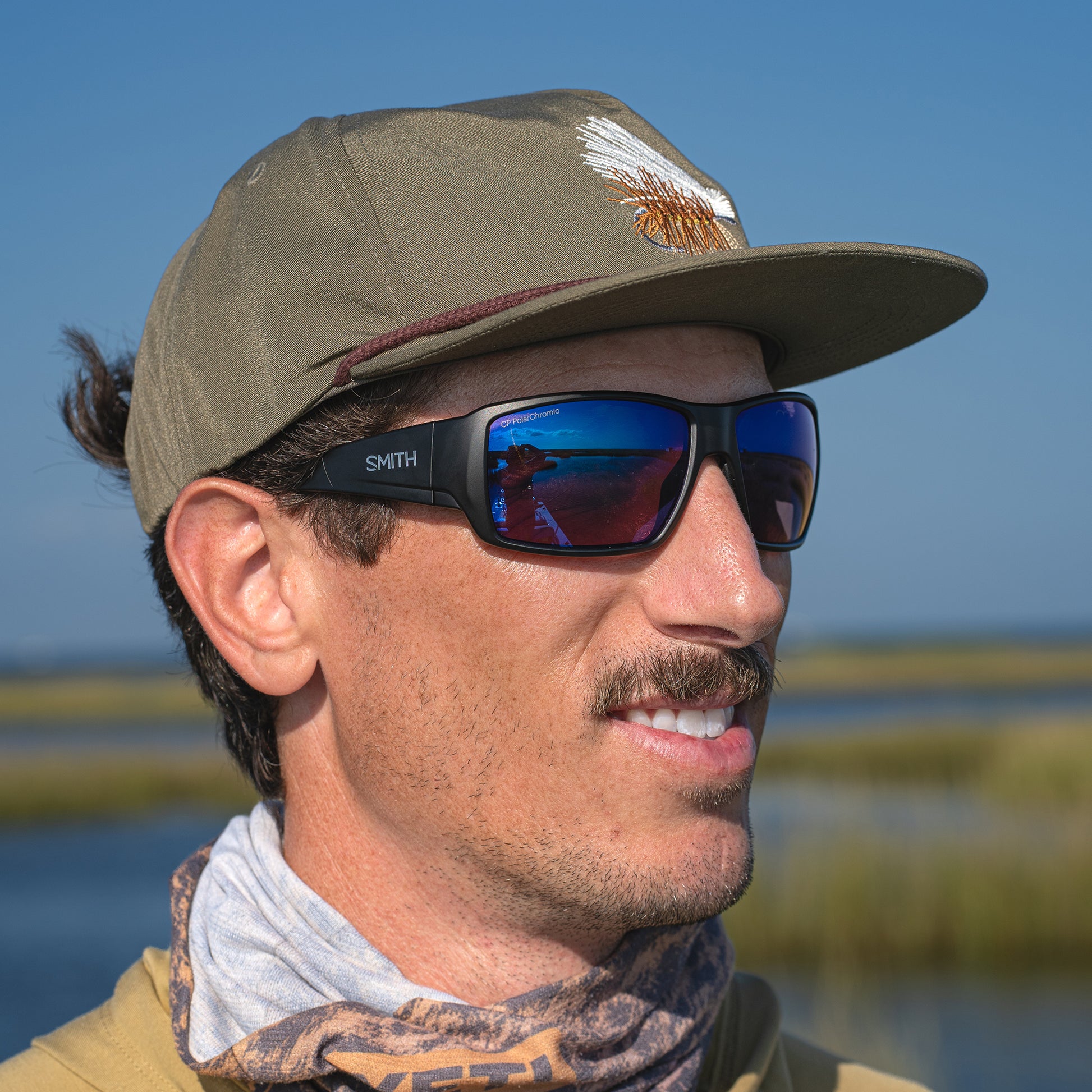Guide's Choice, Sunglasses + Matte Black  | ChromaPop Glass Polarized Green Mirror