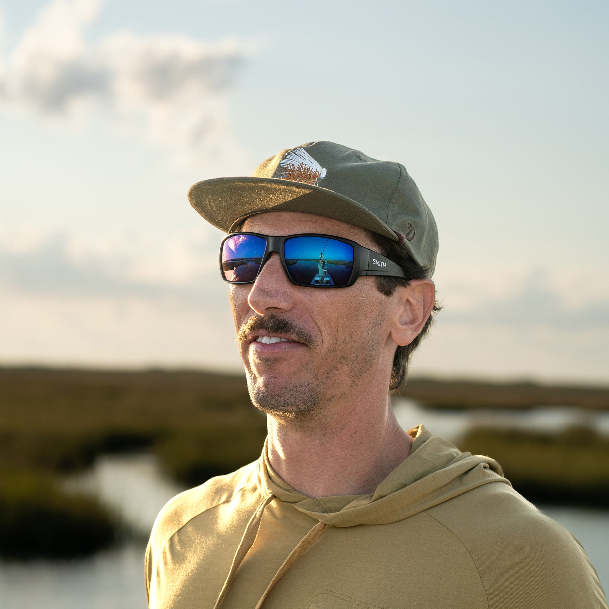 Guide's Choice, Sunglasses + Matte Black  | ChromaPop Glass Polarized Green Mirror