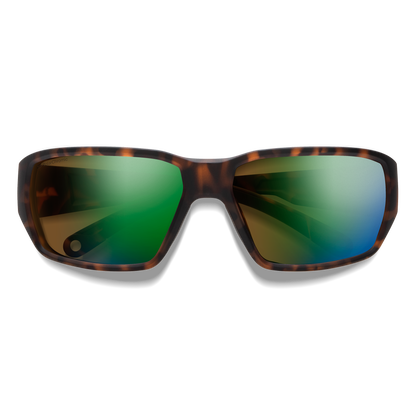 Hookset, Sunglasses + Matte Tortoise | ChromaPop Glass Polarized Green Mirror