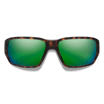 Hookset, Sunglasses + Matte Tortoise | ChromaPop Glass Polarized Green Mirror