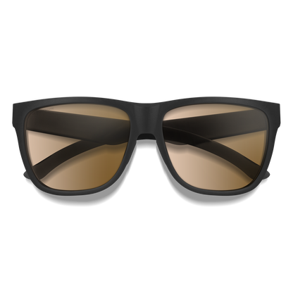 Lowdown XL 2, Sunglasses + Matte Black | ChromaPop Photochromic Brown