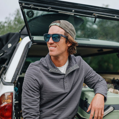 Lowdown XL 2, Sunglasses + Matte Black | ChromaPop Photochromic Brown