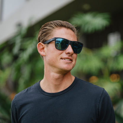 Lowdown XL 2, Sunglasses + Matte Black | ChromaPop Photochromic Brown