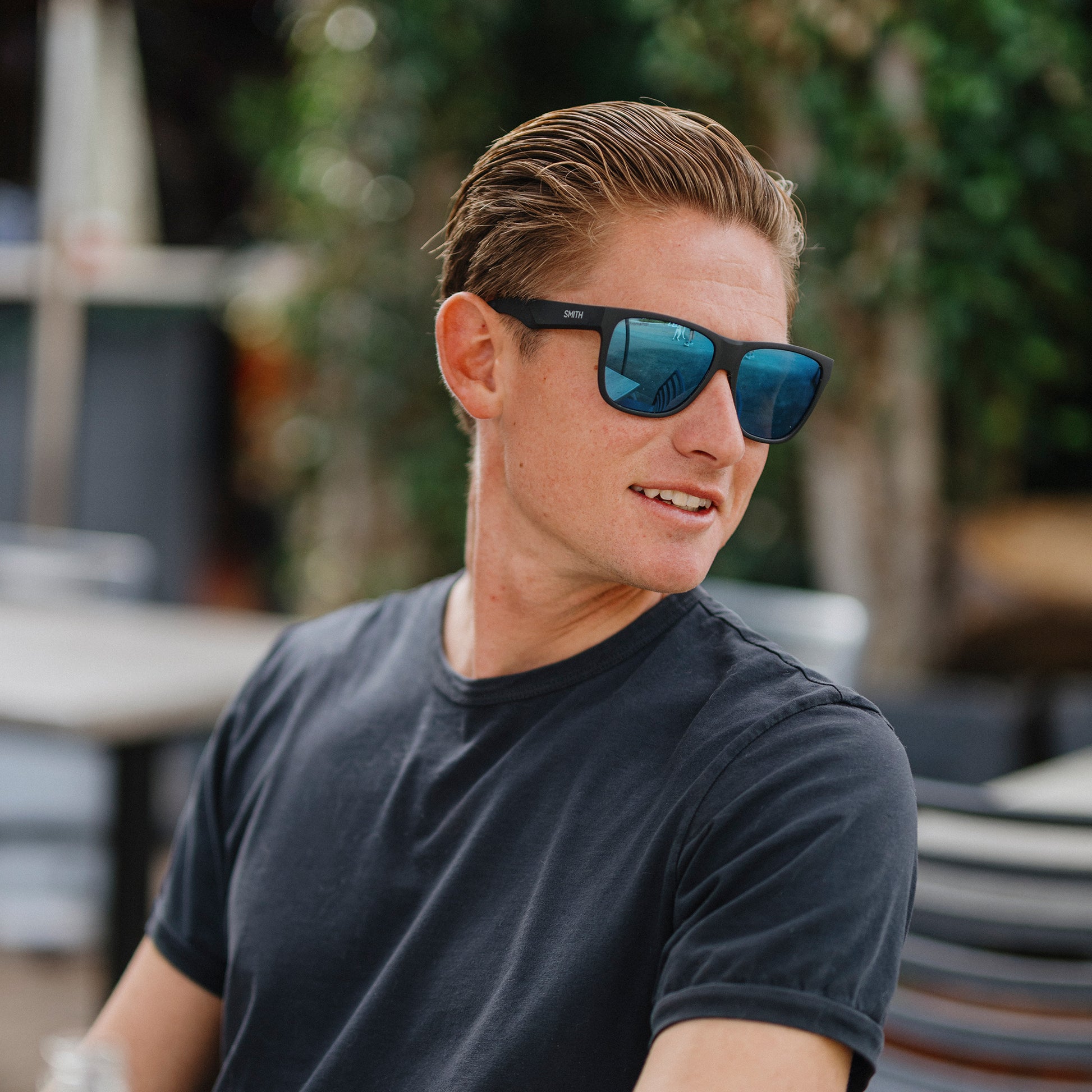 Lowdown XL 2, Sunglasses + Matte Black | ChromaPop Photochromic Brown