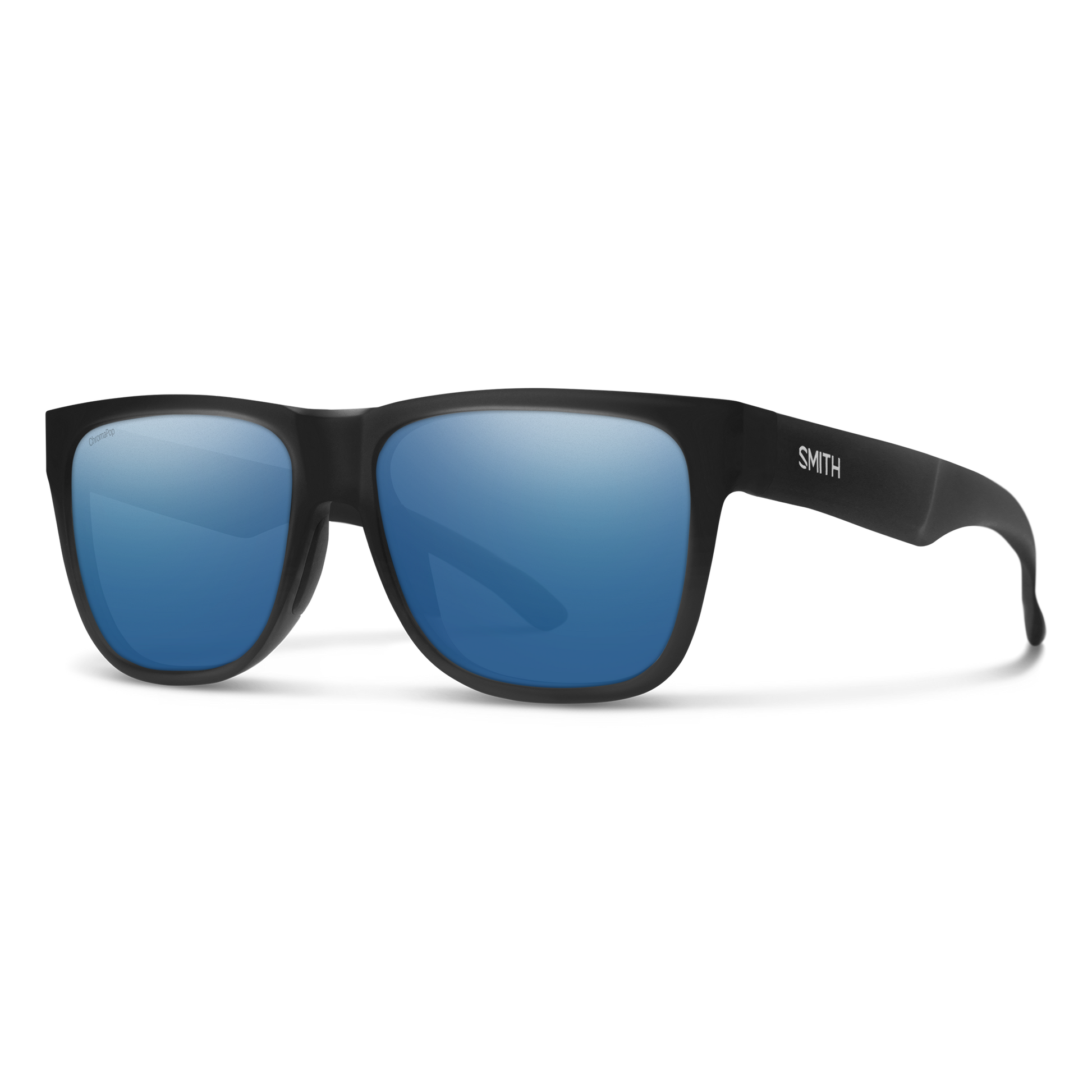 Lowdown 2, Sunglasses + Matte Black | ChromaPop Glass Polarized Blue Mirror