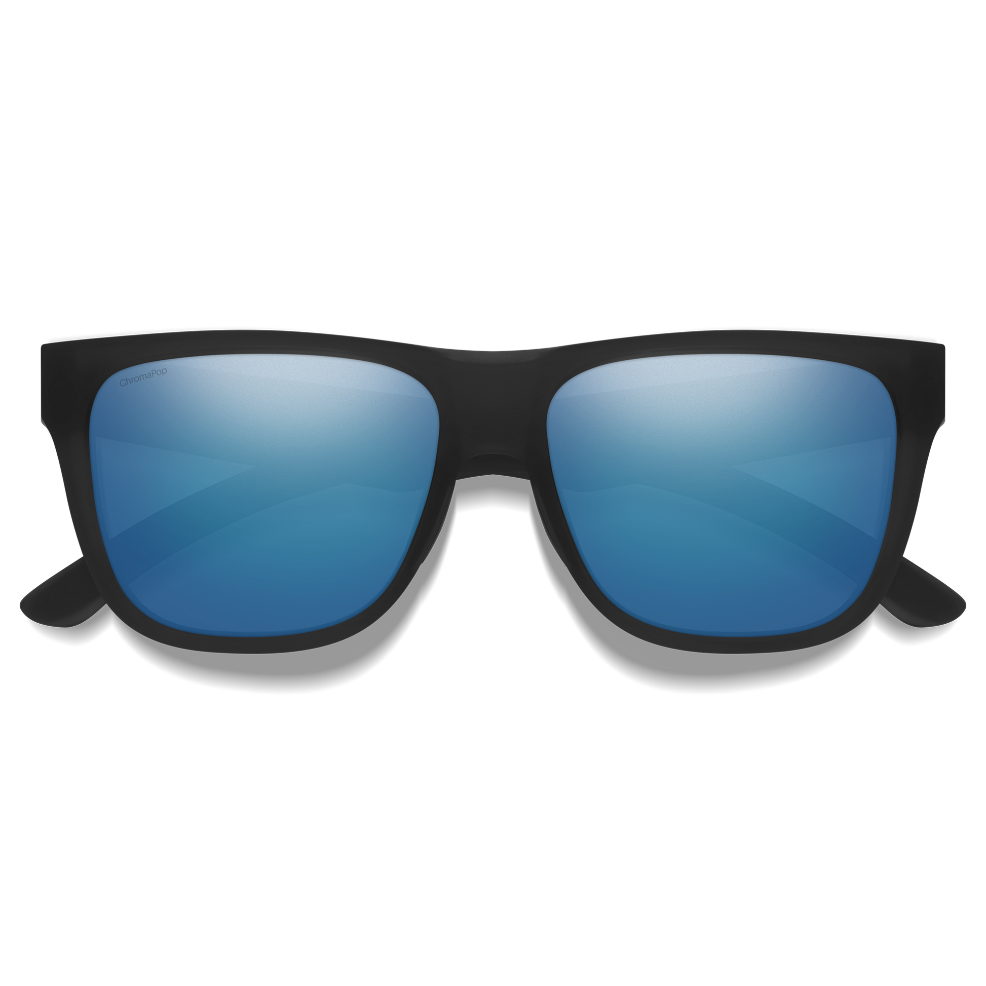 Lowdown 2, Sunglasses + Matte Black | ChromaPop Glass Polarized Blue Mirror