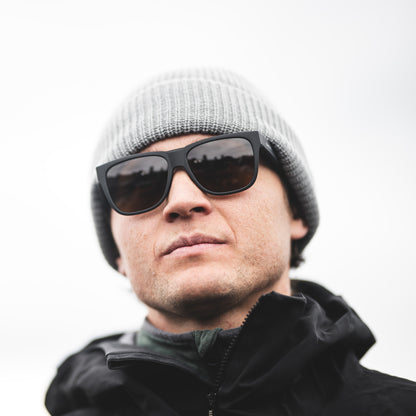 Lowdown 2, Sunglasses + Matte Black | ChromaPop Glass Polarized Blue Mirror