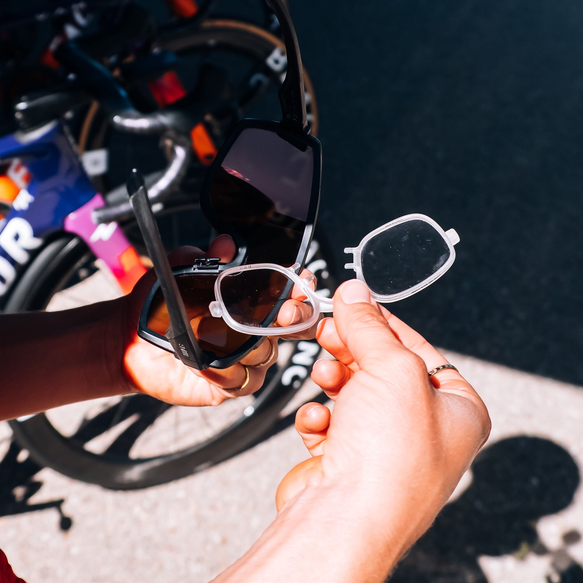 Adaptateur de lunettes de soleil à prescription ODS5, cristal mat