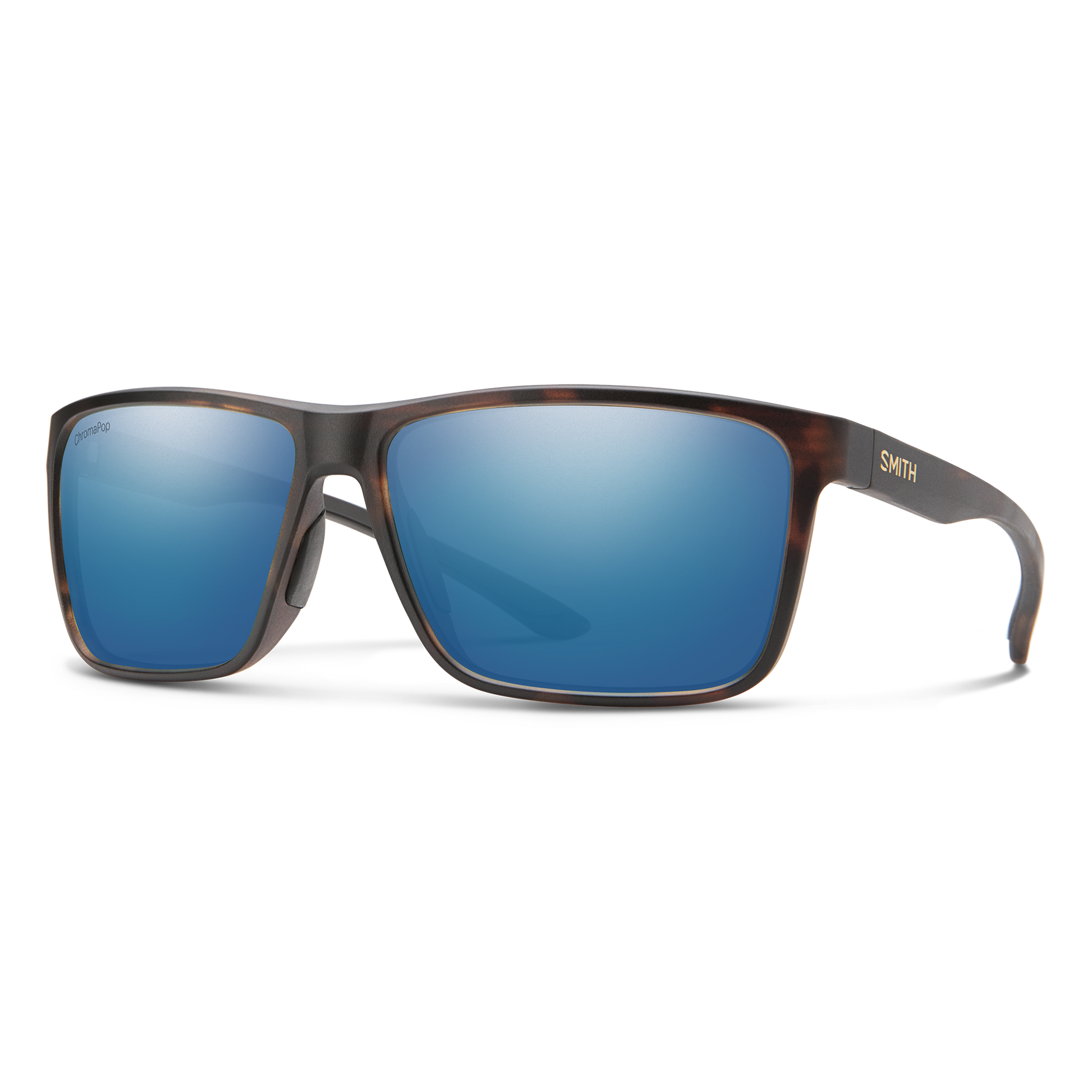 Riptide, Sunglasses + Matte Black | ChromaPop Glass Polarized Blue Mirror
