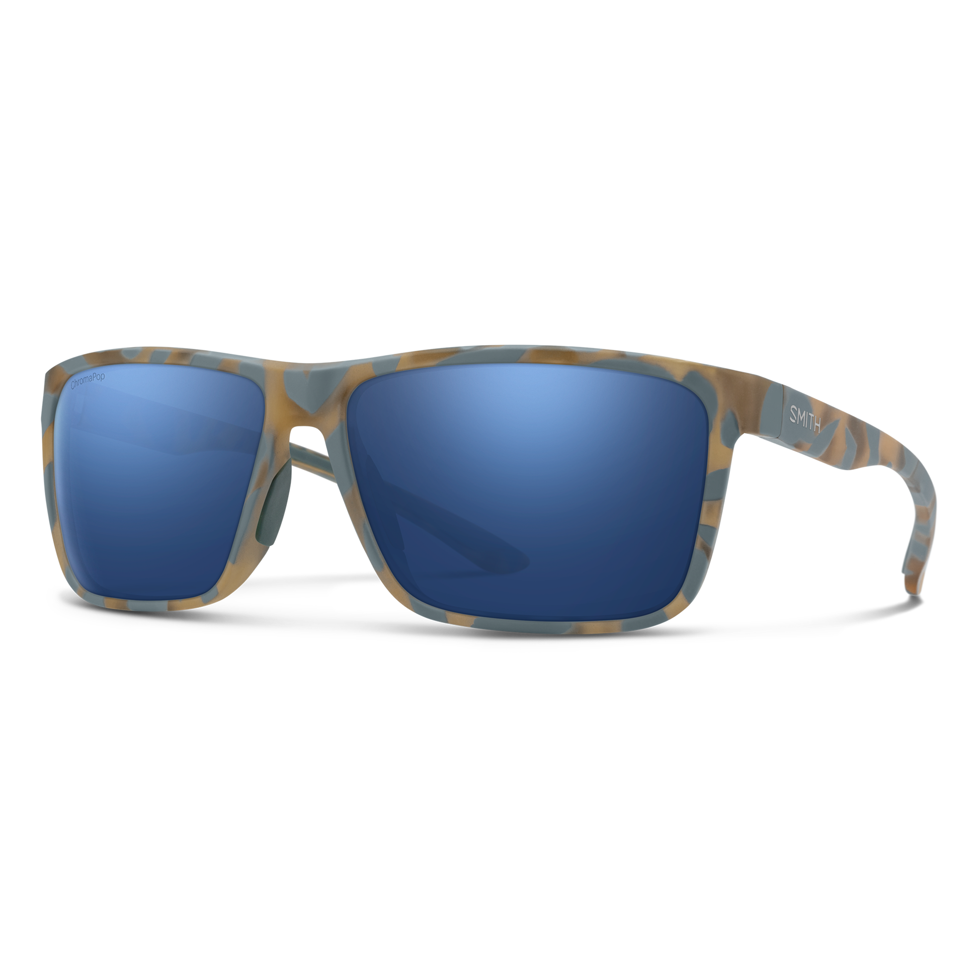 Riptide, Sunglasses + Matte Black | ChromaPop Glass Polarized Blue Mirror