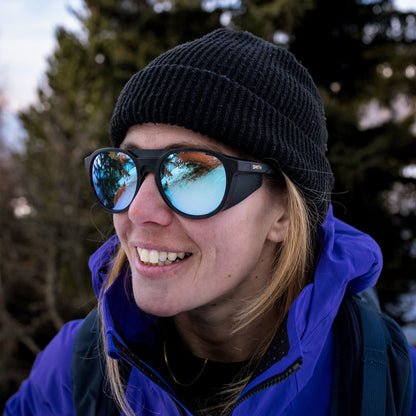 Venture, Sunglasses + Matte Gravy | ChromaPop Glacier Photochromic Copper Gold Mirror