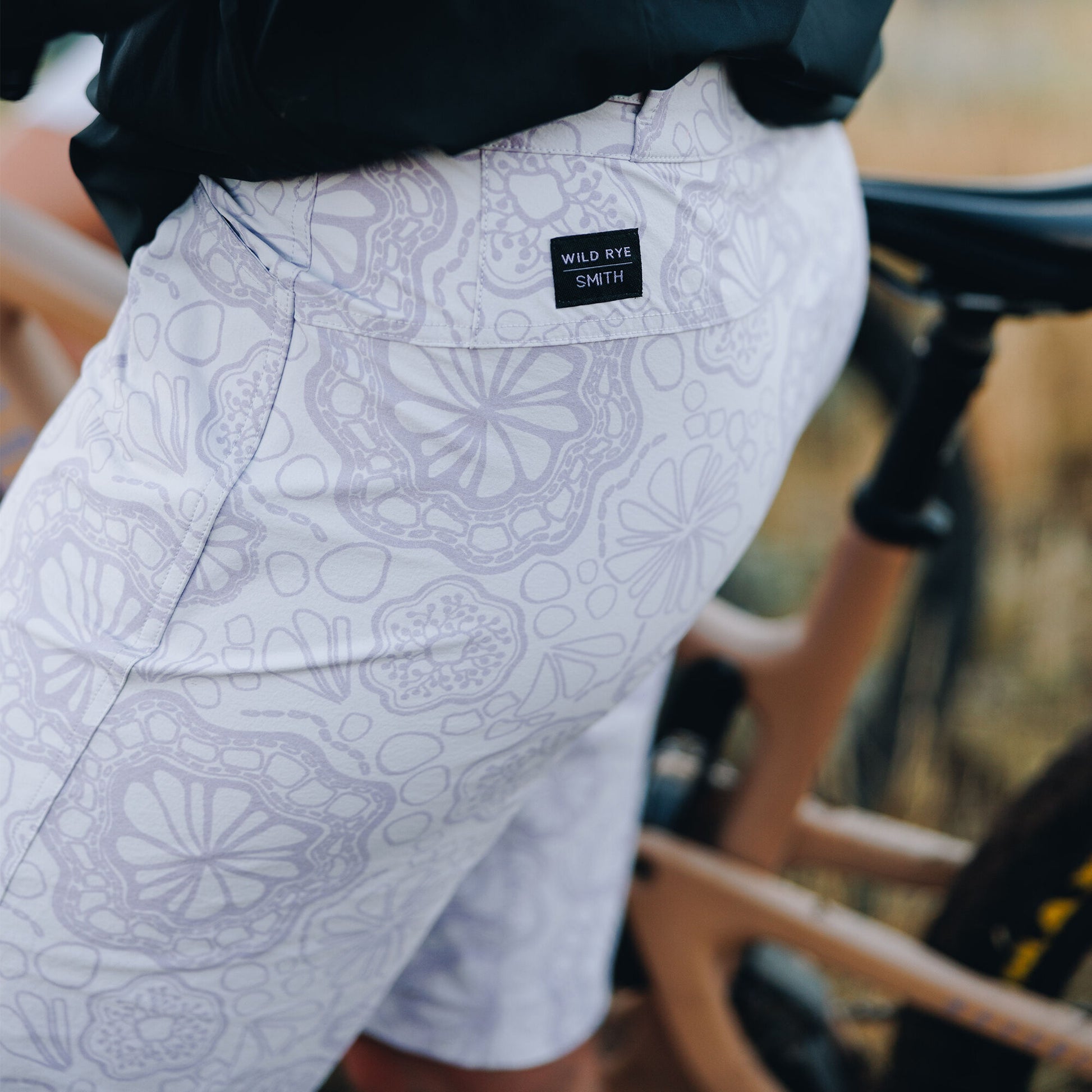 Frankie Bike Shorts, Lavender Roots + 2